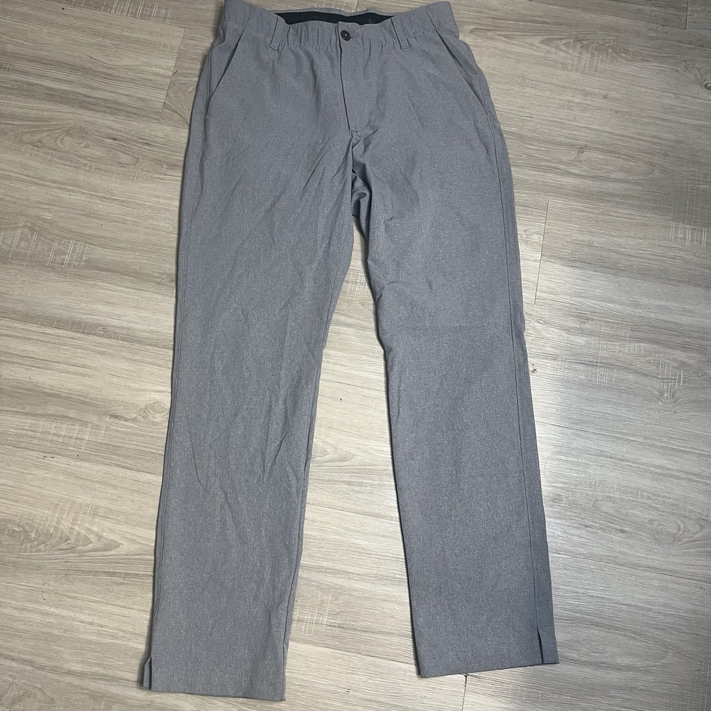 Under Armour Match Play Vented Pants Men's Sz 32x32 Fits 30x32 Gray Performance - Picture 2 of 7
